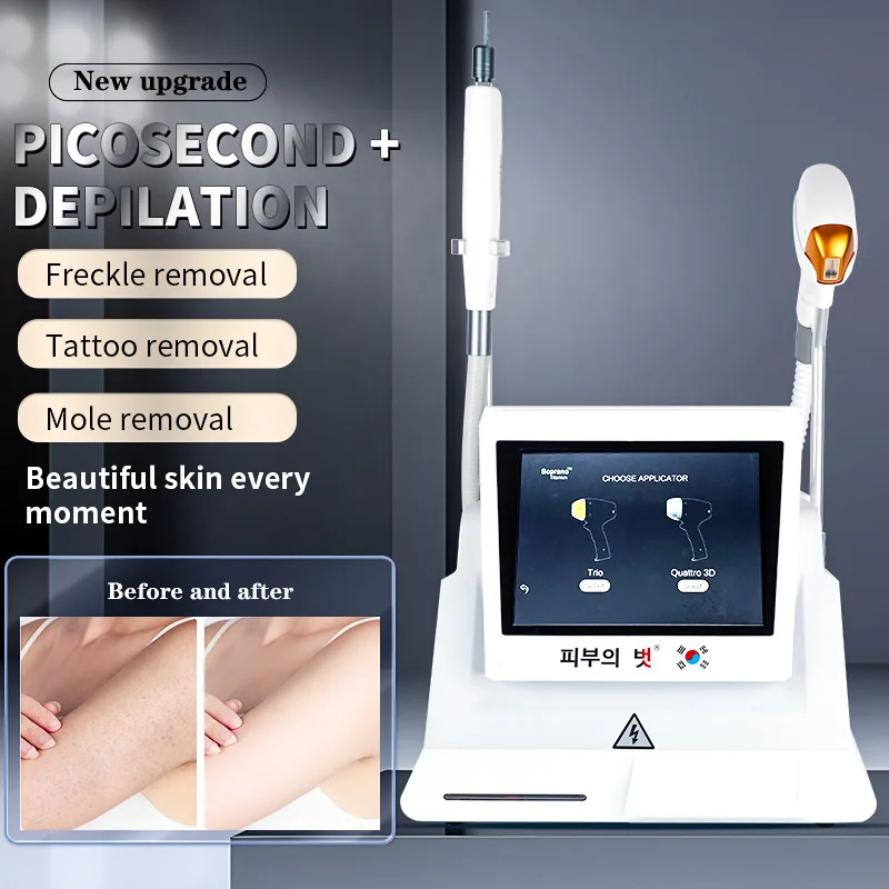 2024 New 4000W 808nm2in1 Laser Hair Removal Machine 755nm 808nm 1064nm Painless Epilator Hair Facial body hair