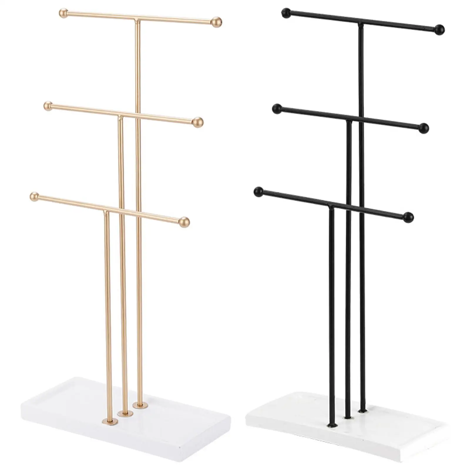 3 Tiers bar Jewelry Display Holder Metal Tower Bracelet Storage Rack Jewelry Stand Organizer for Earrings Decor Bangle Holder