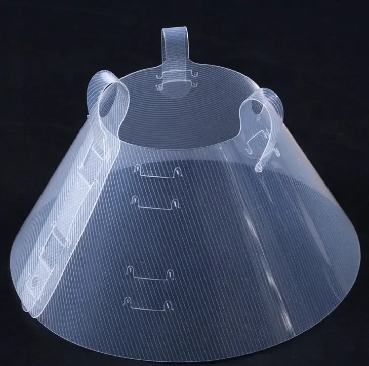 Medical Pet Health Elizabethan Cone Plastic Adjustable Collar Dog Cat Collars Pet Recovery Buckle Collar For Surgery