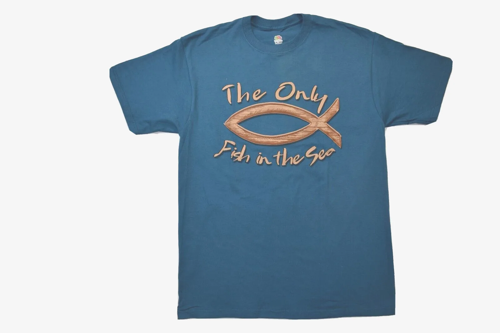 Mens The Only Fish In Sea Jesus Christ Lord God Savior T Shirt New M L