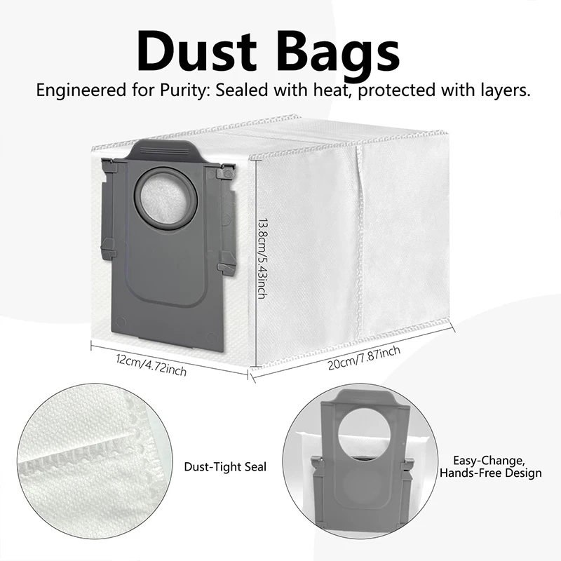 For Roborock Saros 20 Sonic / S10 MaxV Ultra Robot Vacuum Accessories:Dust Bags Replacement Parts image 4