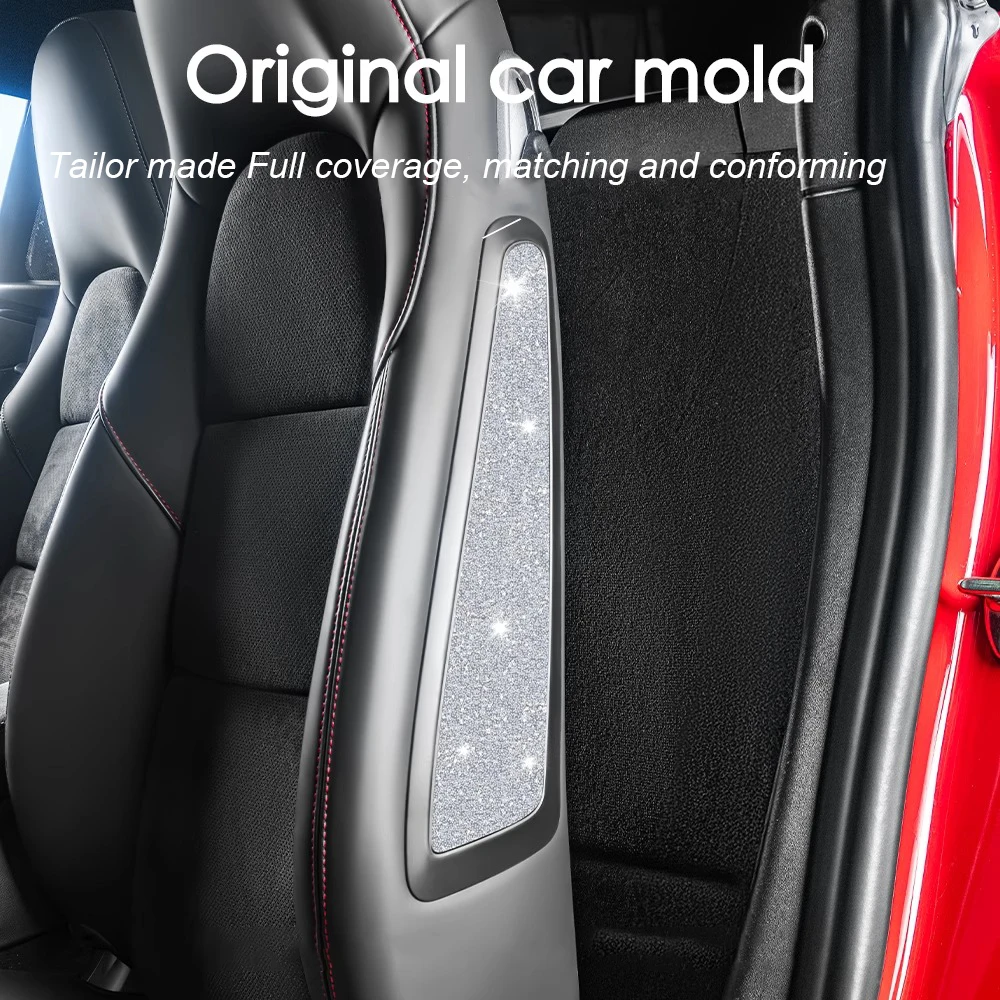 لبورشه 718 2016-2024 911 2012-2018 بوكستر كايمان تعديل السيارة الداخلية الماس مطعمة زخارف اللوحات شرائط