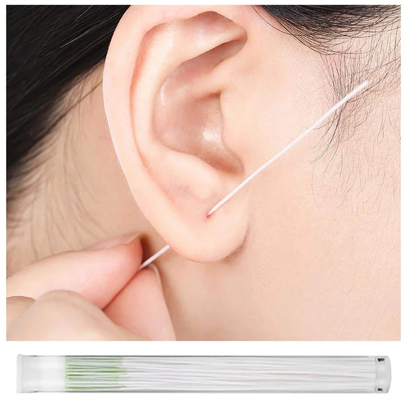 Disposable Earrings Hole Clean Paper Line for Removing Dirt Odor 60pcs Ear Piercing Cleaning Effective Ear Hole Cleaner Tool
