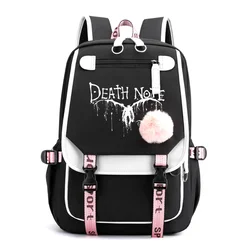 New Classic Anime DEATH NOTE Pattern Backpack Teenage Fashion Street Cool USB Backpack High Quality Zipper Backpacks