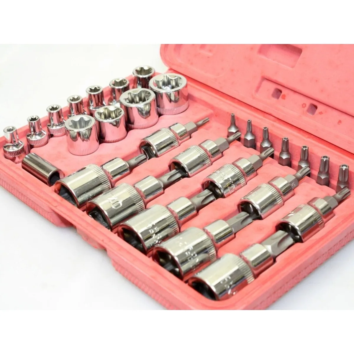 Kit de broca à prova de violação Star Torx Sleeve - Kit de 30 peças de 1/4 polegadas 3/8 polegadas 1/2 polegadas