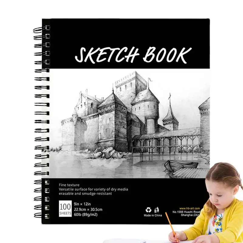 

Artist Sketch Pad 9x12inch Sketching Beginners-Friendly Notebook Children's Arts Supplies Drawing Books For Writing Sketching