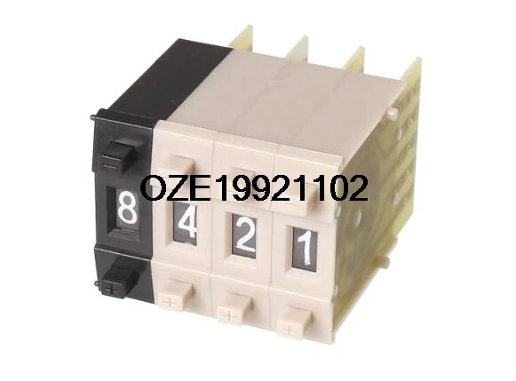 10 Pcs Single Unit Pushwheel Thumbwheel Switch KM1 0-9 Black/ White