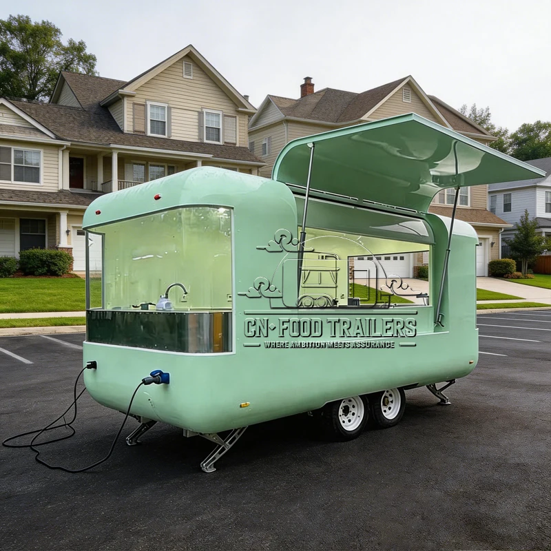 

CN Food Trailer Commercial Grade Food Truck Trailer Fully Equipped Mobile Kitchen Pizza Taco BBQ Burger Ice Cream Bar for Sale