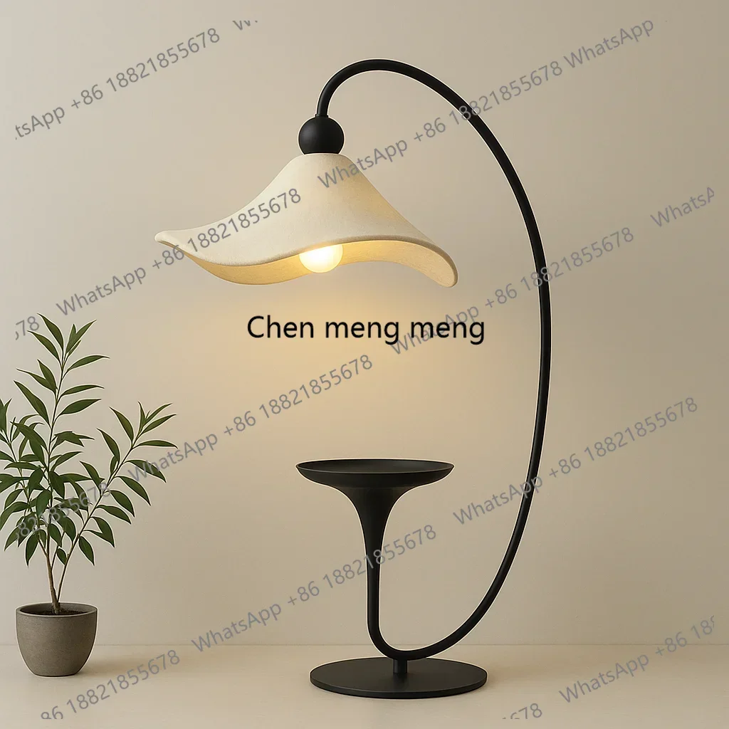 Q181 Wabi Sansan wrought iron floor lamp black and white color scheme decoration living room bedroom