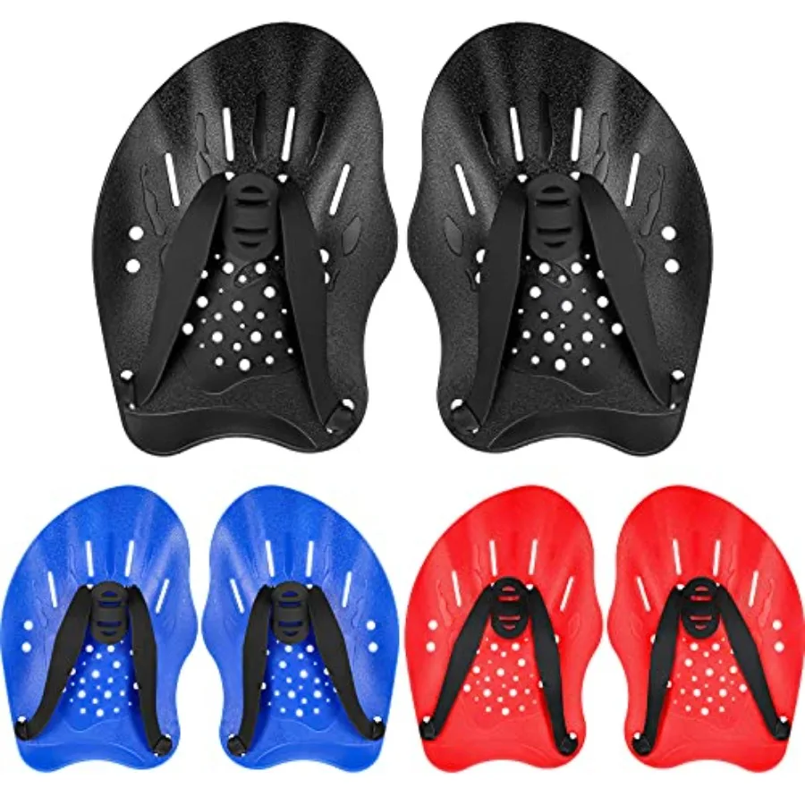

3 Pairs Swim Paddles for Lap Swimming, Hand Paddles with Adjustable Straps Hand Fins Flippers for Adult Men Women Pool Training