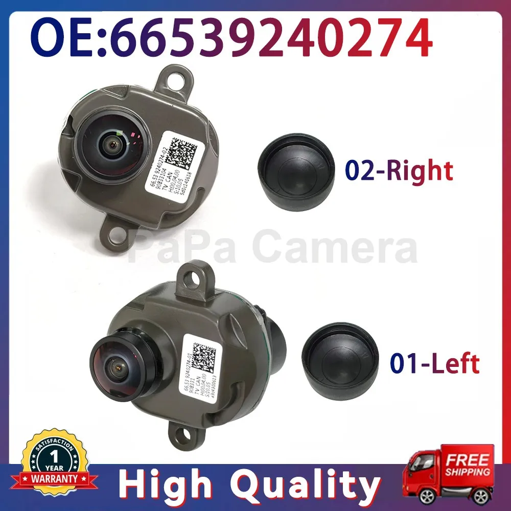 

1 шт. новое наружное зеркало автомобиля, боковая камера верхнего вида 66539240274 для BMW X3 X5 X6 F30 F31 F33, замена парковочной камеры