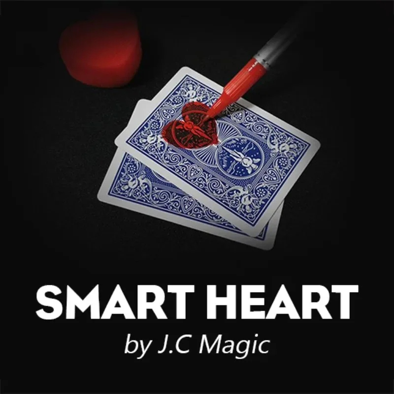 Smart Heart Magic Tricks Heart Disappearing Card Change Magia Magician Close Up Street Illusions Gimmicks Poker Mentalism Props