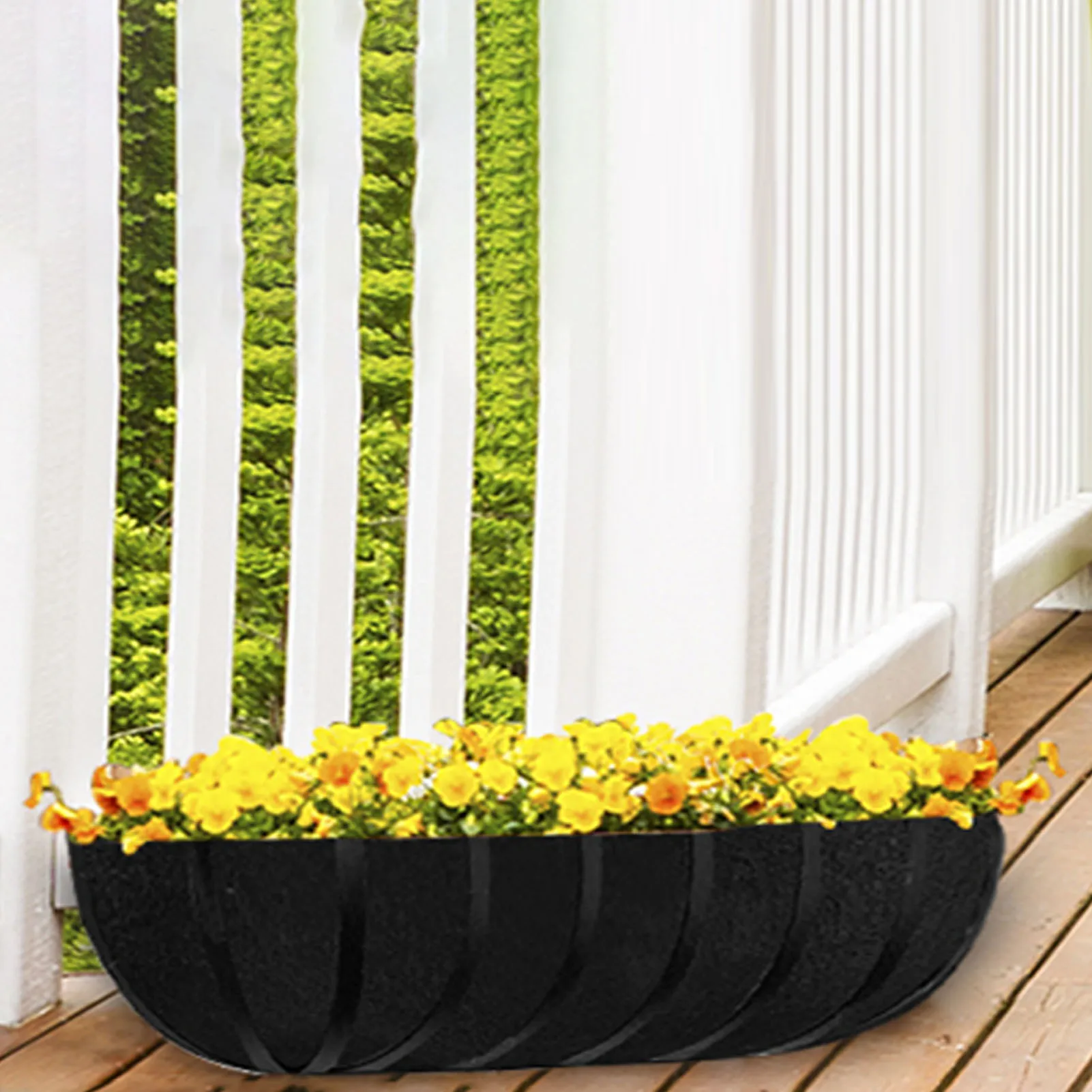 Hanging Planter Basket Felt Liner Foldable Provide Air Circulation for Plant Growth for Garden Enthusiast Lover Gift B88