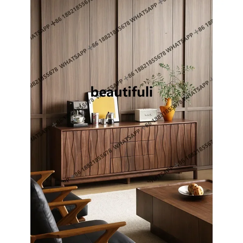 D5556 All solid wood living room, storage, dining side cabinet, bedroom wall storage, bedside cabinet
