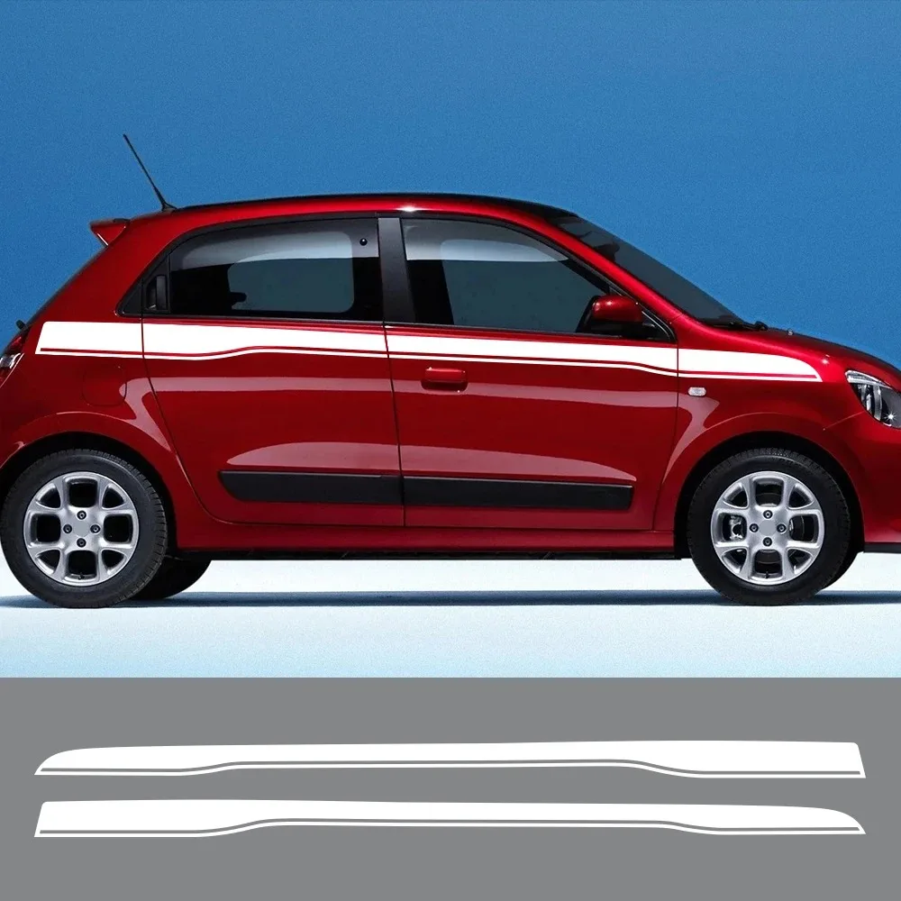 Autoaufkleber für Renault Twingo 1 2 3 Vinyl-Folie Taillenlinie Seitentür-Dekor Karosserie-Dekoration Auto Exterieur Tuning Zubehör