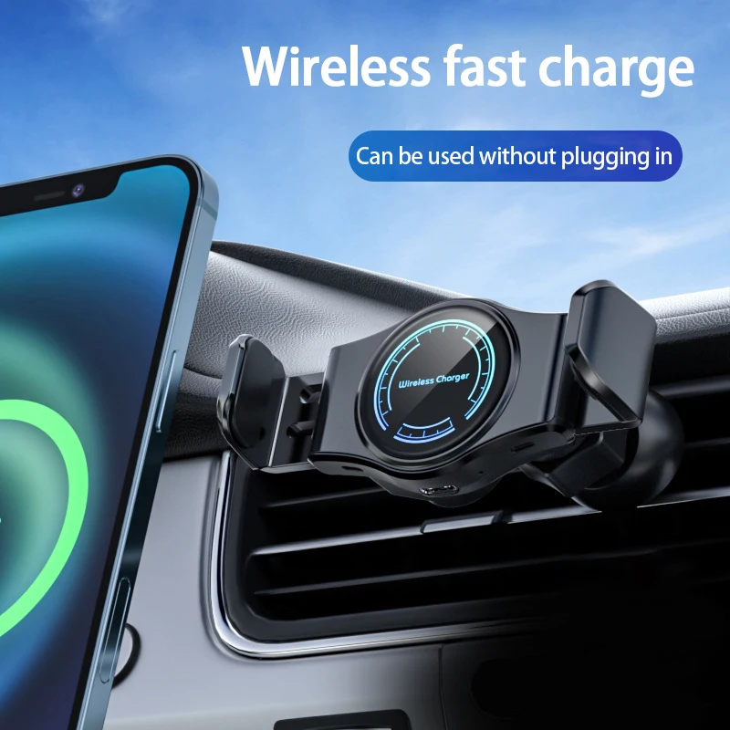 شاحن سيارة لاسلكي مع حث بالأشعة تحت الحمراء ، T3 تلقائي ، مشبك تلسكوبي ، حامل هاتف ، حامل سيارة ، ملحقات سيارة