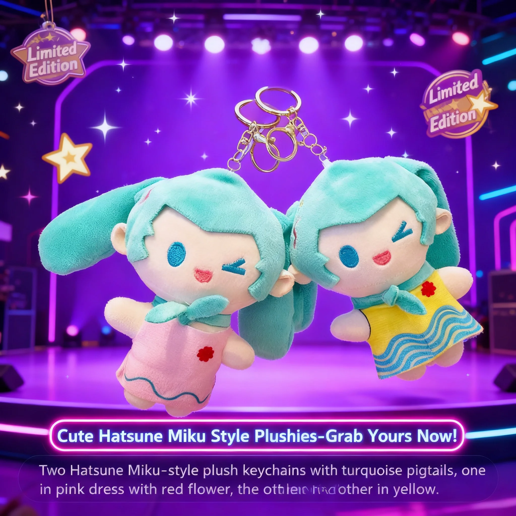 

Новинка! Плюшевая игрушка-брелок Hatsune Miku Fufu Doll: супермилая аниме-кукла, креативный кулон для ключей