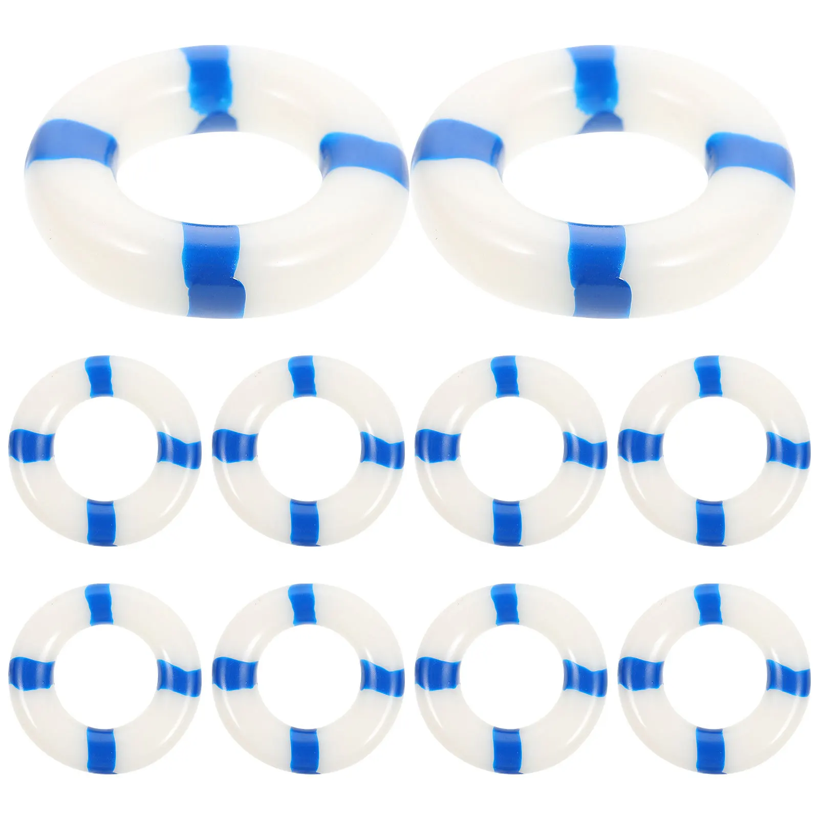 

10Pcs Resin Swim Ring Door Decoration Marine Theme Ornaments for Cafe Restaurant Bar Home Window Wall Decoration Blue