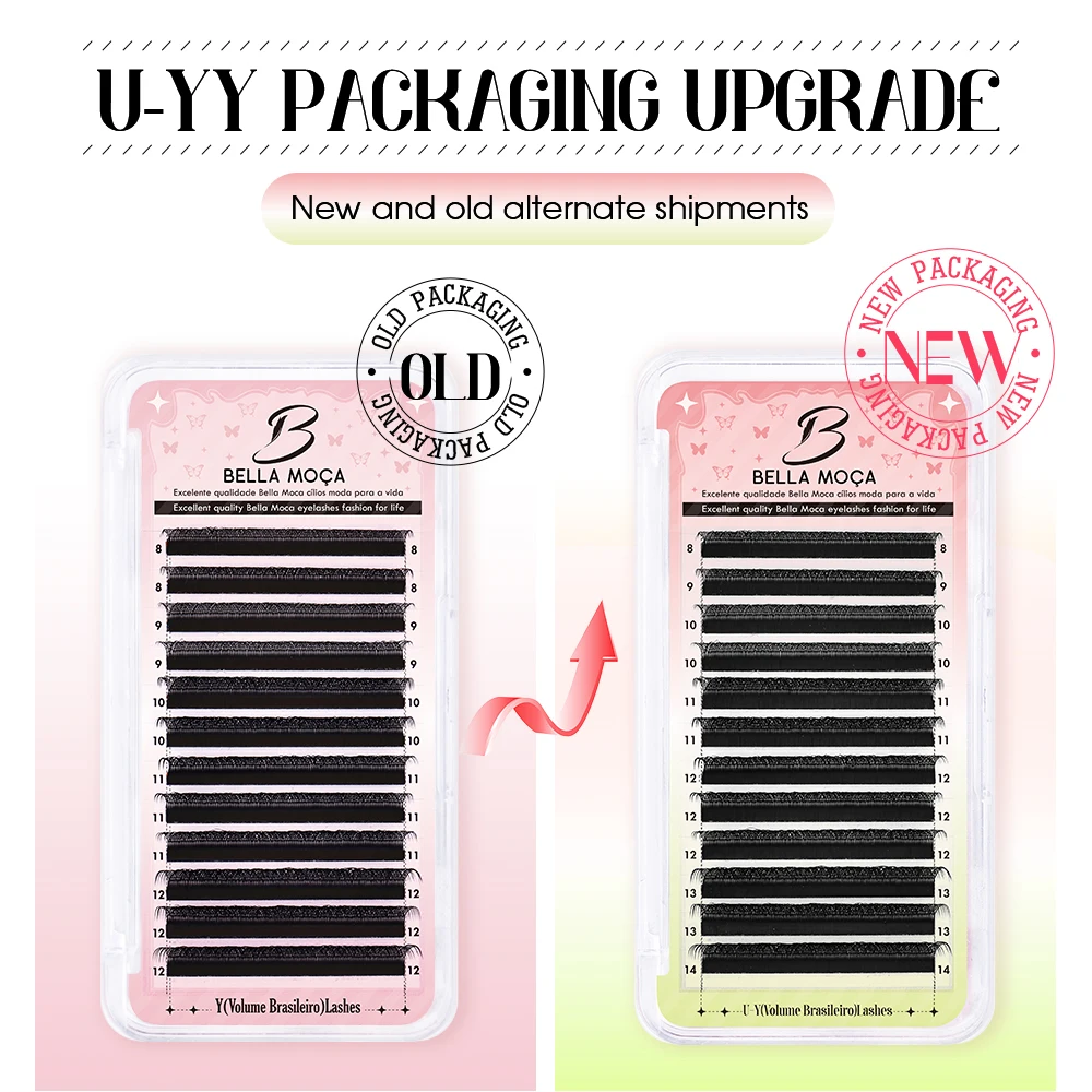 Bella moça U على شكل YY 3D 4D 5D 6D رمش تمديد YY جلدة سوبر لينة موازية مسبقة الصنع مروحة جلدة C/D/M حليقة أدوات ماكياج #6