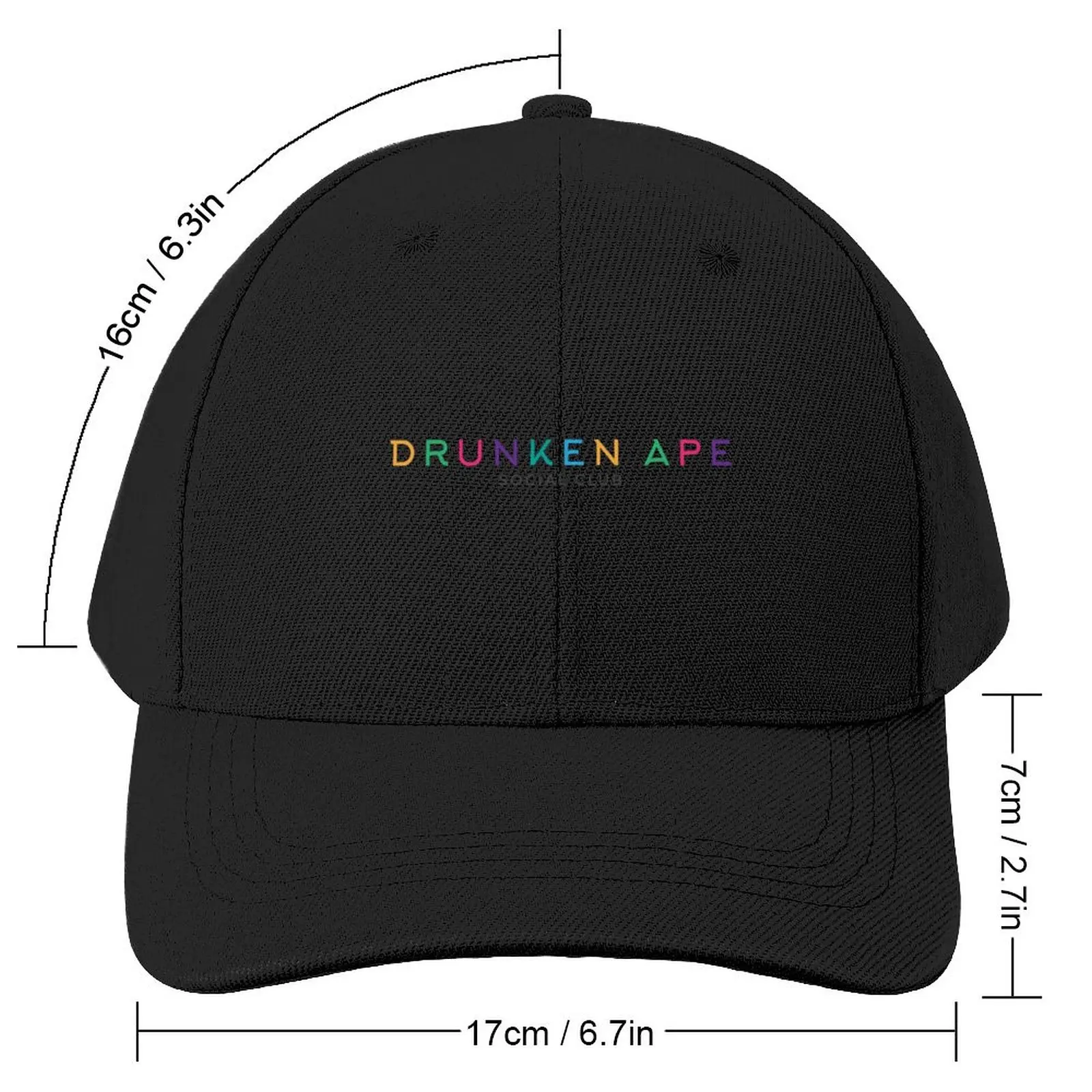 Drunken Ape SC Color Baseball Cap Golf Wear Icon Men's Hat Women's