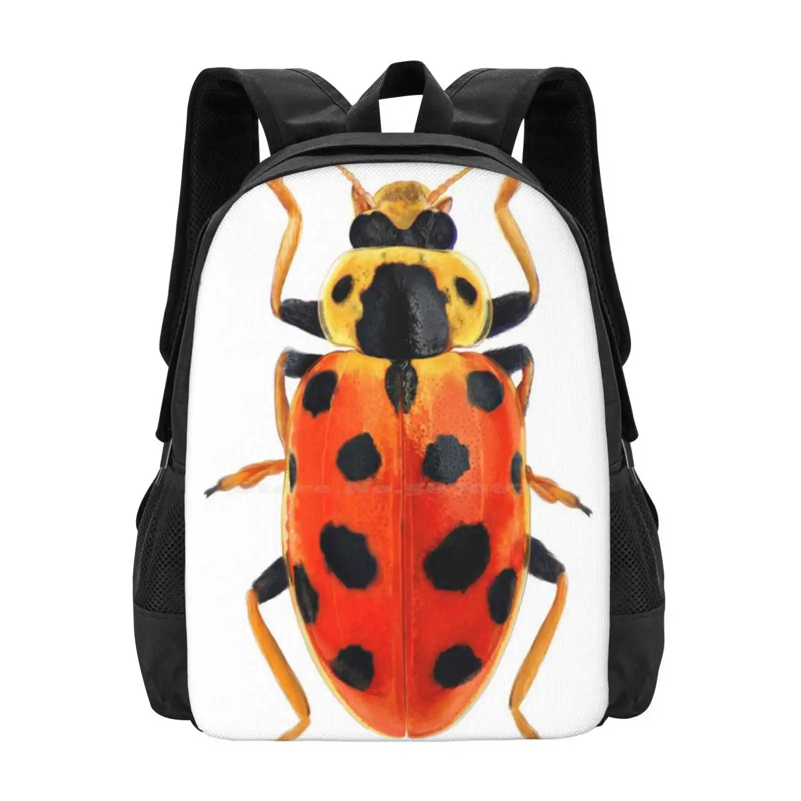 Orange Beetle Hot Sale Schoolbag Backpack Fashion Bags Beetle Bug Insect Creepy Crawly Creature Animal Entomology Science