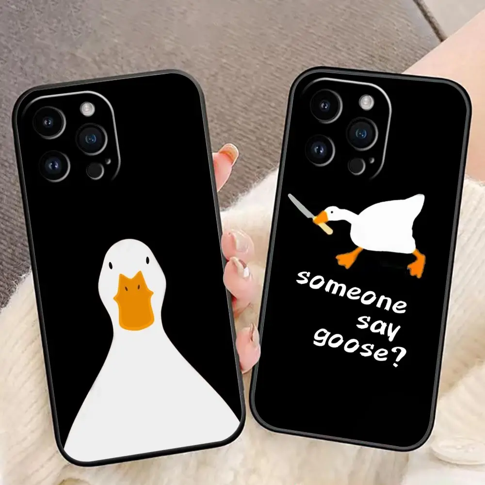 

Cartoon Duck Goose Game Phone Case For iphone Apple 15 14 13 12 11 Pro XS Max Mini X SE 8 7 Plus TPU Case Funda Capa Shell Cover