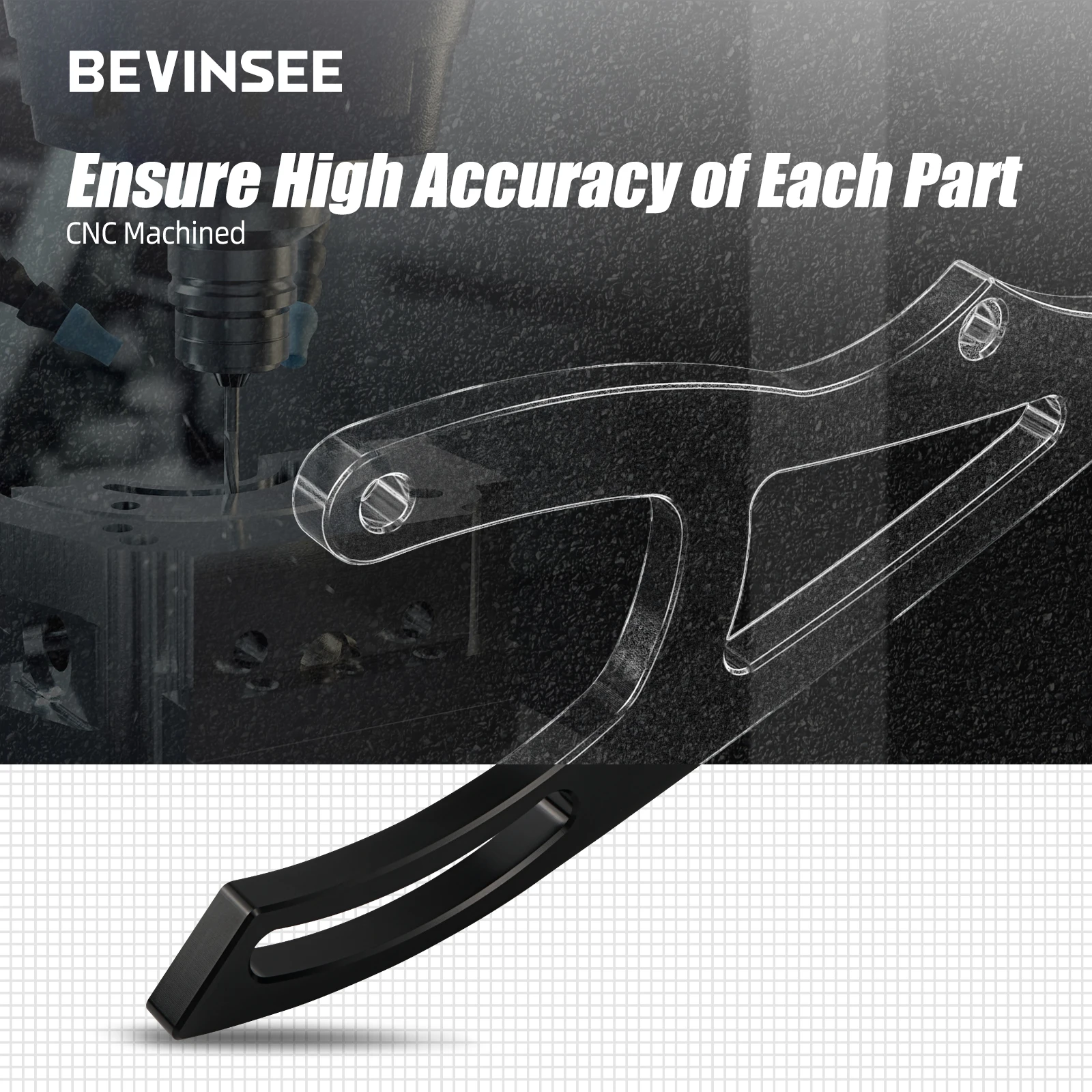 BEVINSEE Black Power Steering Bracket Set for Ford Passenger Cars Ford Trucks Ford Small Block 289 & 302 Eng