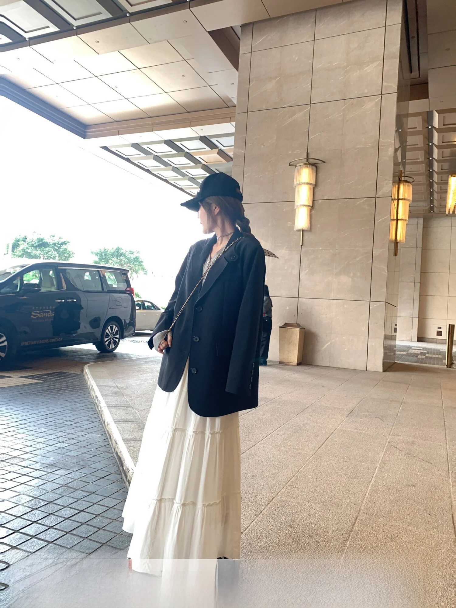 

Bla Formal Suit Jaet for Women Intern Report Small Size Polycarbonate Commute Suitable Single Button Long Sve Pure Color