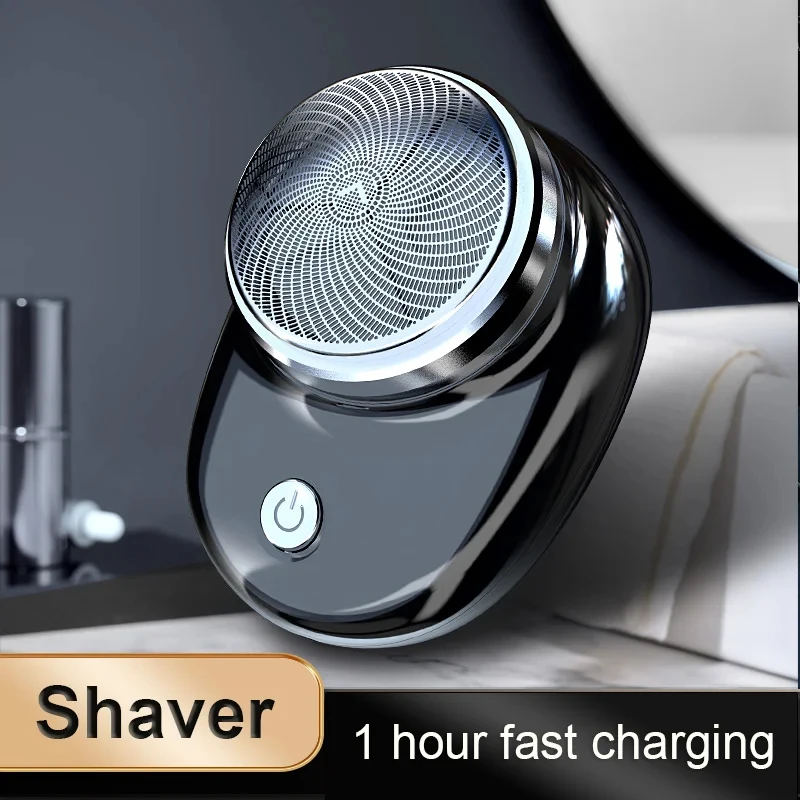 Mini Shaver elétrico com carregamento sem fio, navalha de viagem, destacável, portátil, barba facial e aparador de pêlos corporais, bolso