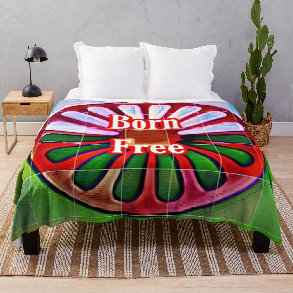 Born free Throw Blanket Blanket Luxury Decorative Bed Blankets cosplay anime