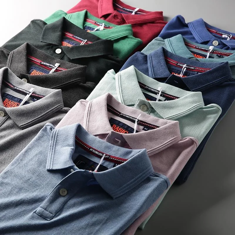 Summer Men's Washed Cotton Mesh  Shirt Short Sleeve Turn-down Collar Casual Fashion Urban Loose Fit T-Shirt