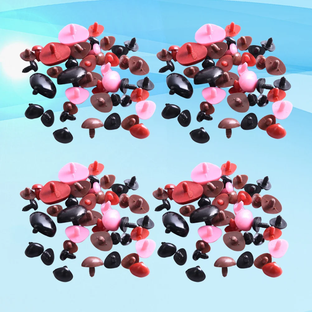 

300pcs Bear 7X9Mm Mixed Color Plastic Safety Nose For Craft Repair Knitting Plastic Nose Accessory Set