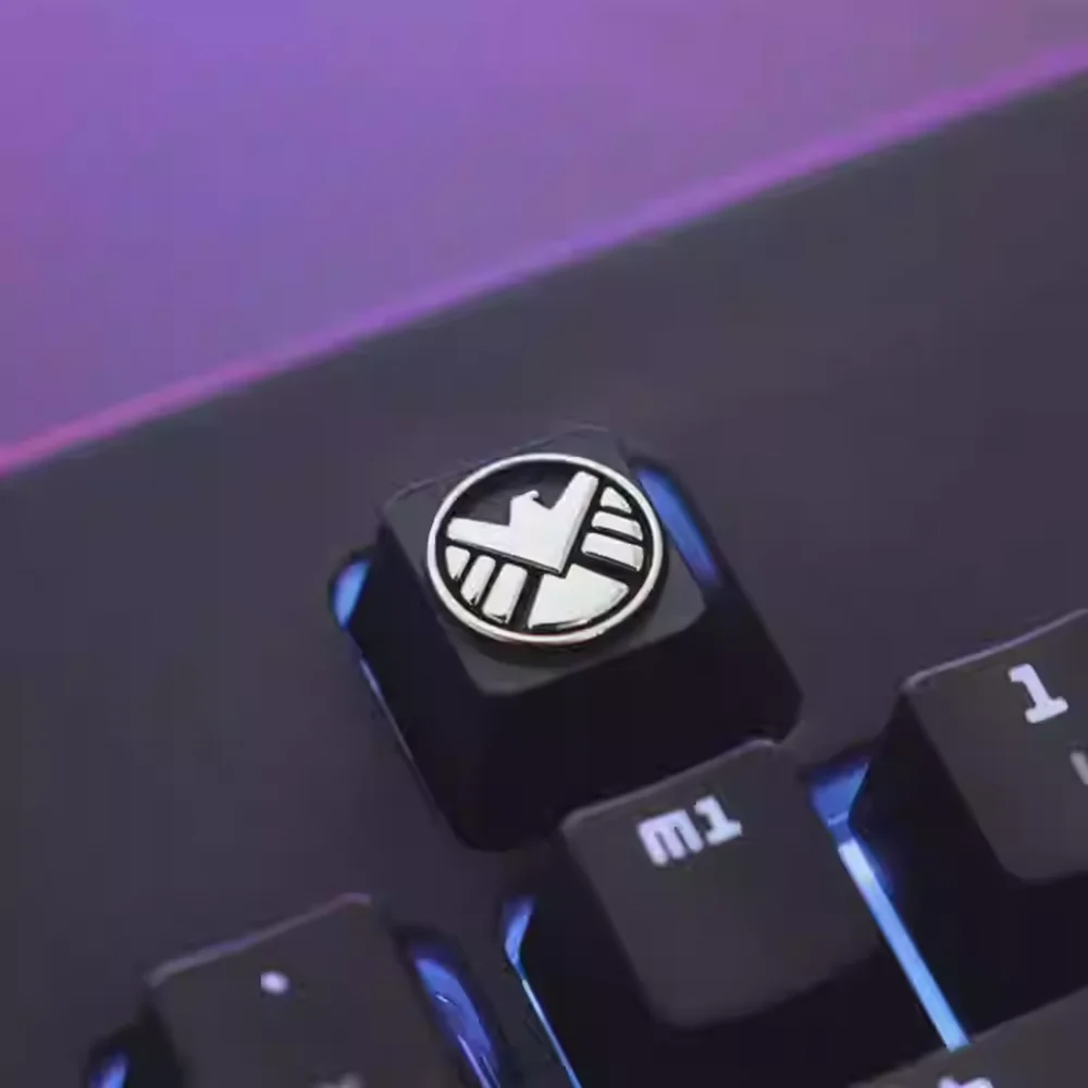 1 PCS Secret Agency-Themed Aluminum Alloy Keycap-Premium Metal Build, R4 Height, Cherry MX Compatible for Mechanical Keyboards