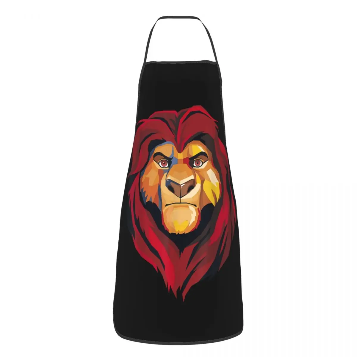 مخصص الأسد الملك Mufasa هندسية الرسم مريلة مآزر الرجال النساء للجنسين الشيف Tablier المطبخ للطبخ الخبز اللوحة