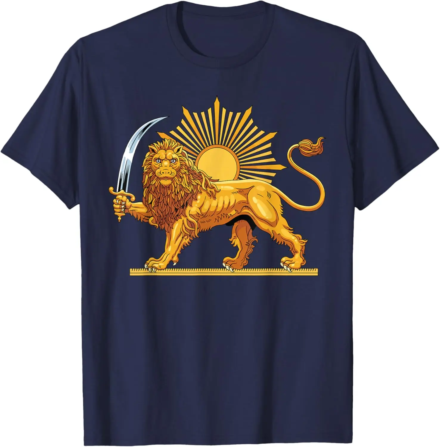Shir o Khorshid, Persian, Lion and Sun Iran, Persia T-Shirt, Unisex, Men's Fashion, Loose Fit, Sports T-Shirt, 2026