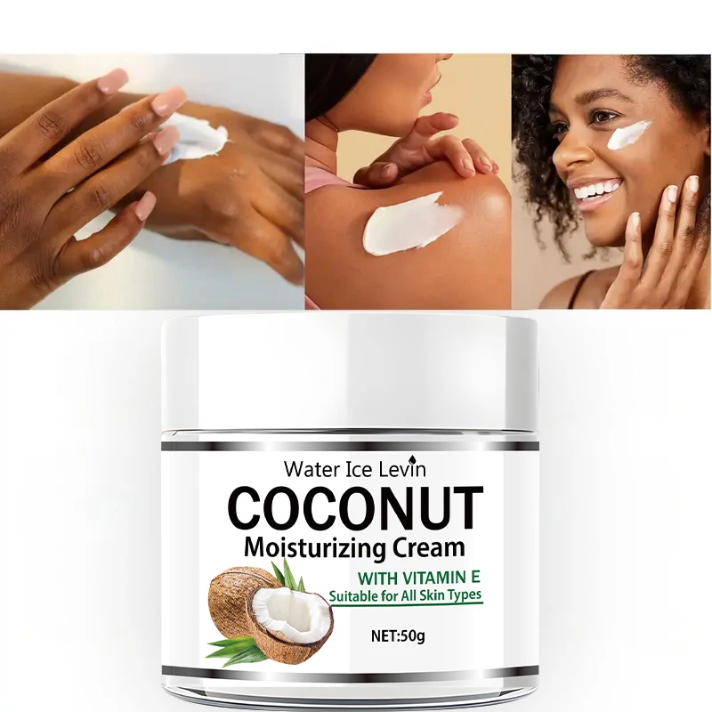 50g Coconut Oil Moisturizing Cream |   Collagen and Vitamin E |   Alcohol-Free |   Suitable for All Light Skin Tones |   Moisturizing Formula Containing Hyaluronic Acid and Retinol view 2