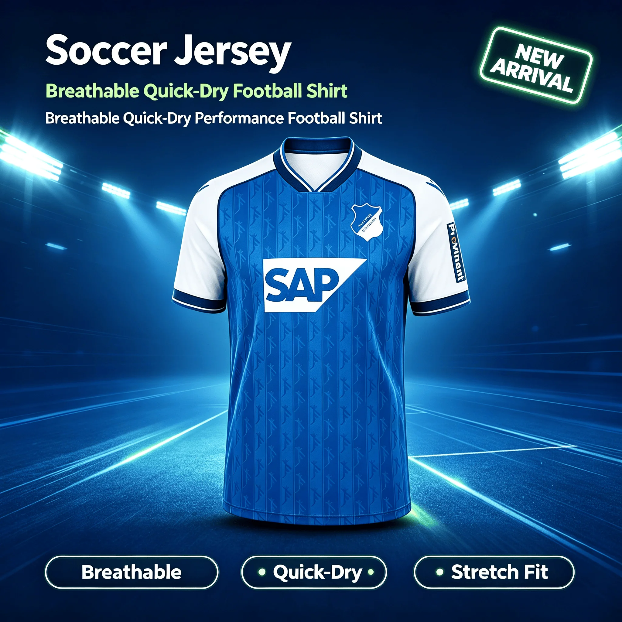 New Arrivals 26-27 Sports Adult Athleisure TShirt Hoffenheim Soccer Home Away Jersey Breathable Quick-dry Lightweight Family Tee