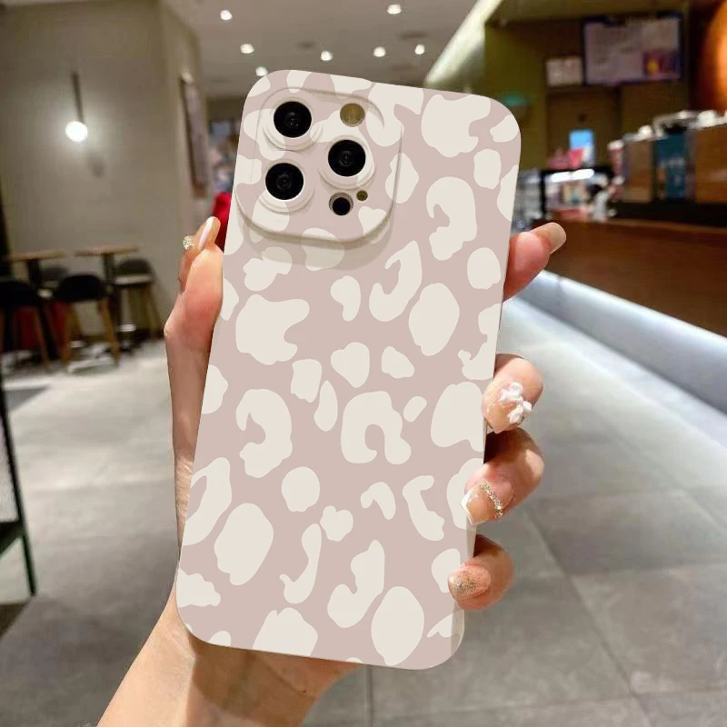 Simple Leopard Solid Color Case For Xiaomi Redmi Note 13 12 Pro Plus 5G 13 12S 11S 11 10S 10 Redmi 12 13C 4G Turbo 3 Soft Cover