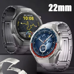 22mm Luxury Titanium Strap for Huawei Watch GT 5 Pro 46mm Metal Bracelet for Huawei Watch 3/4 Pro GT5 GT4 GT3/3P GT2/2e/2P Band