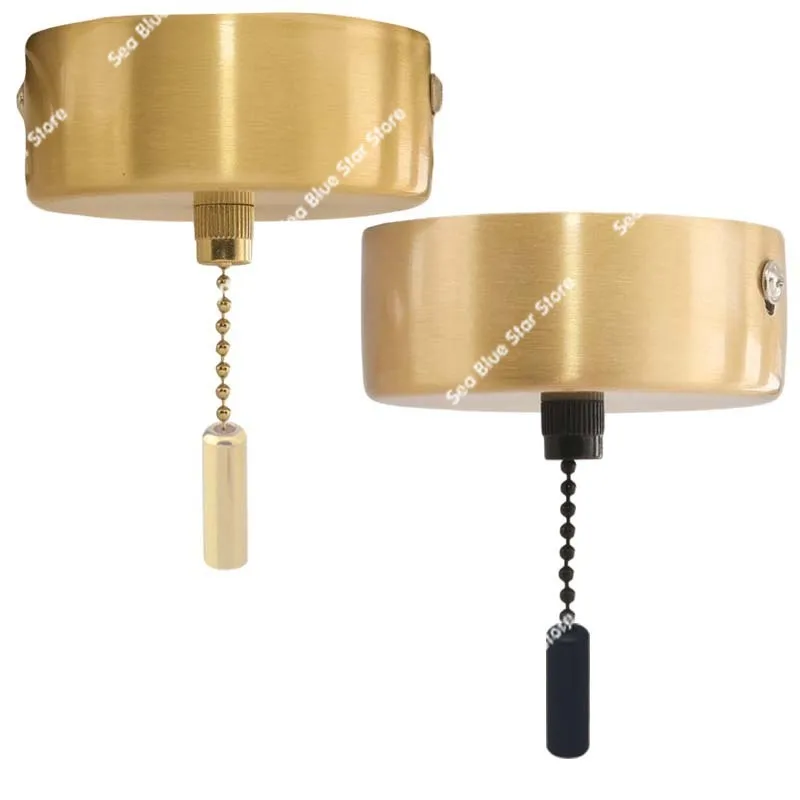 Pure Copper Ceiling Suction Cup Old-fashioned Zipper Cable Zipper Box Zipper Box Household Switch Lighting DIY Accessories