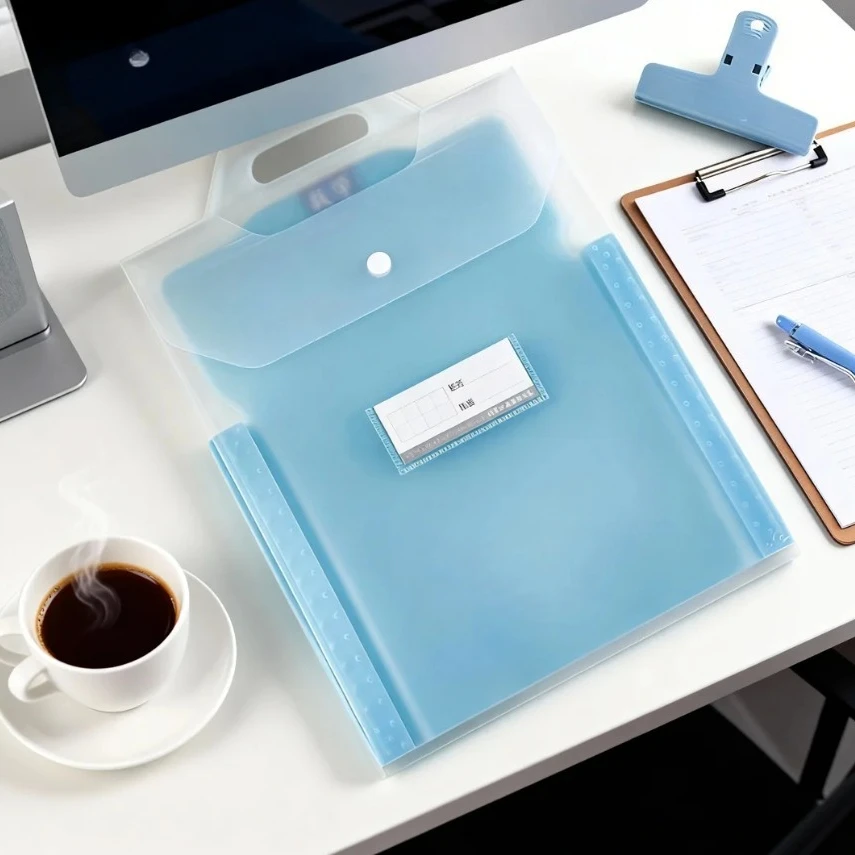 

1PC Expandable Document Organizer, Portable with Handle, 4 Pockets for A4 Size, Cute Colors Available,Office Travel File Folder
