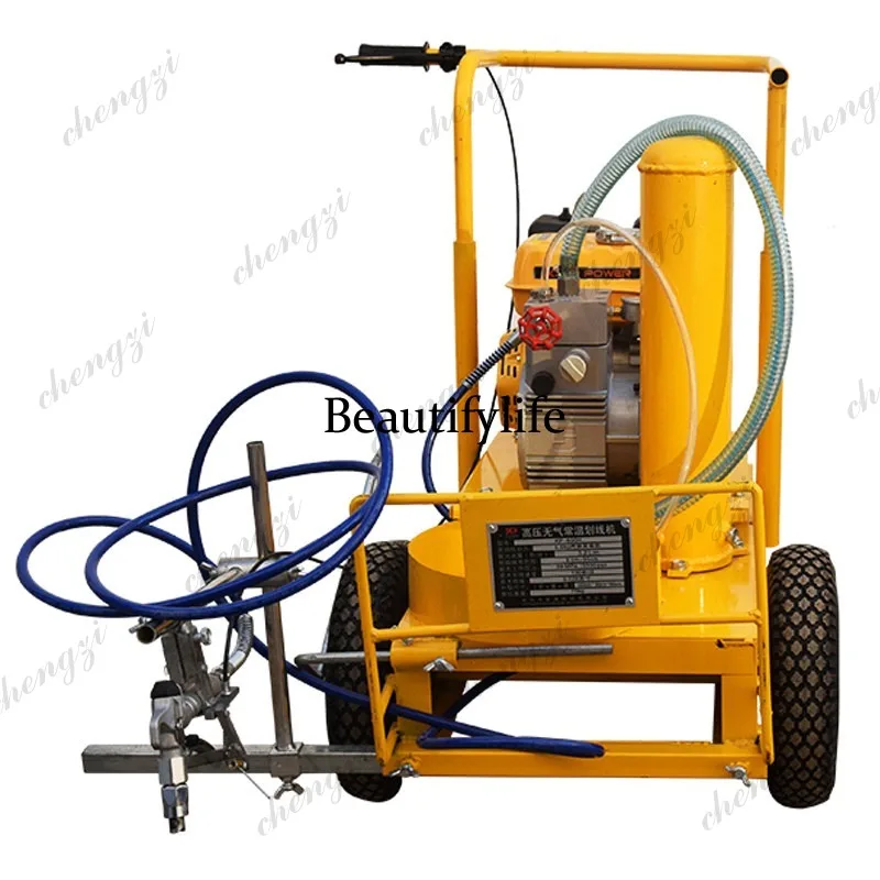 Road cold spray road marking machine hand push multi-functional paint garage road drawing machine