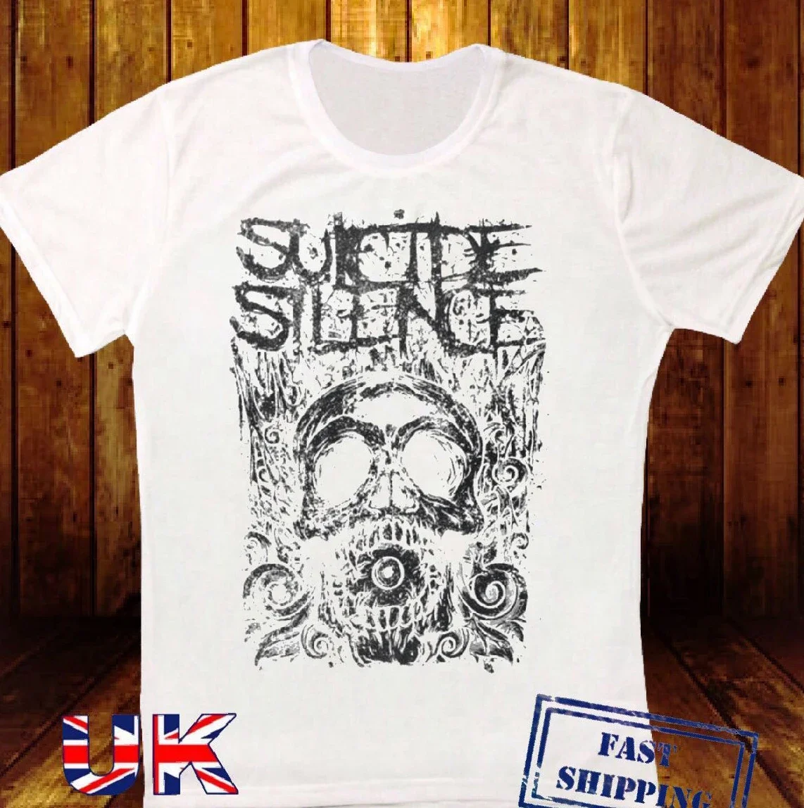 Suicide Silence Cyclopes Deathcore Mitch Lucker Animosity Neuf T-Shirt Blanc 188 Oversized Graphic Tshirts