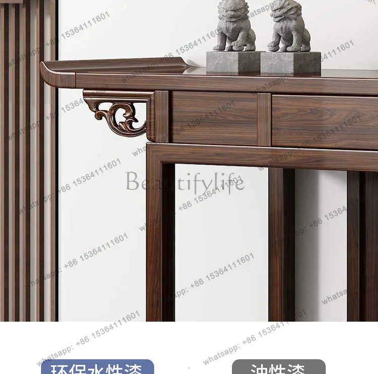 entrance solid wood strip case living room foyer table against the wall case several entrance cabinets