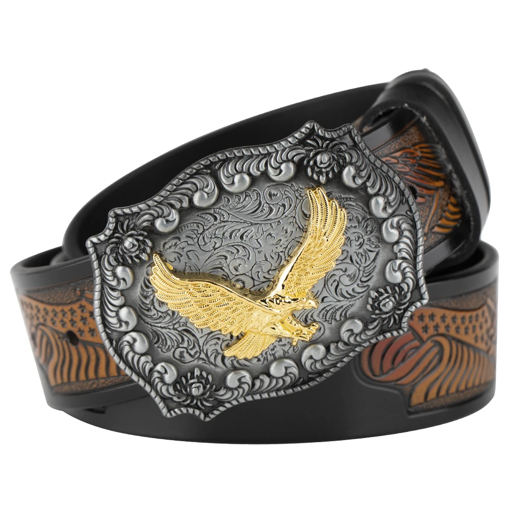 Eagle Embossed Belt Decoration Fashion Men