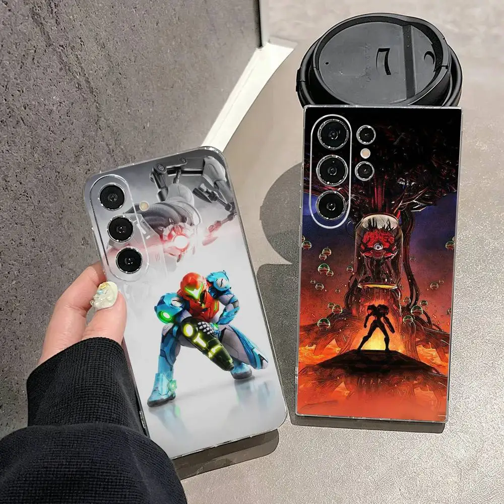 M-Metroids Game  Phone Case For Samsung S25,S24,S21,S22,S23,S30,Ultra,S20,Plus,Fe,Note,10,9,5G Transparent Cover