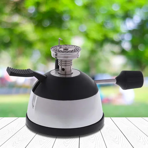 Imagen 2 del producto Mini quemador de butano para sifón de sobremesa, quemador de Gas butano recargable, estufa de Gas de llama ajustable para Picnic, Camping y viajes