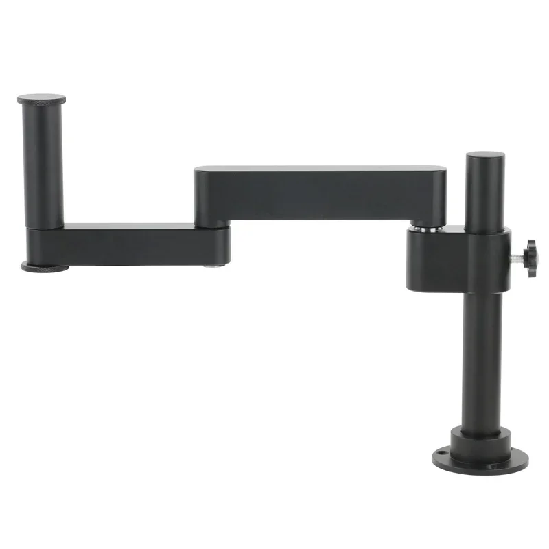 Adjustable Rotary Articulating Folding Arm 50mm 76mm Holder Desktop Digital Microscope Stand Optional ClampBase Bracket