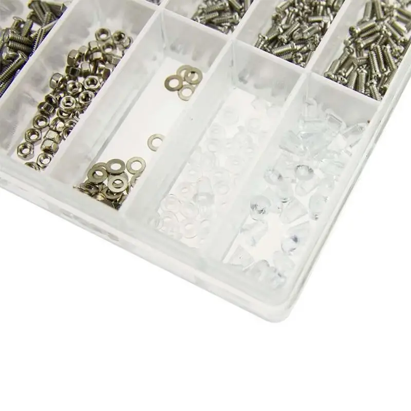 1000 Stück/Box Brillenzubehör PM Runde Brillenschrauben Schraubenscheiben Kleine Reparaturschrauben – Detail 9