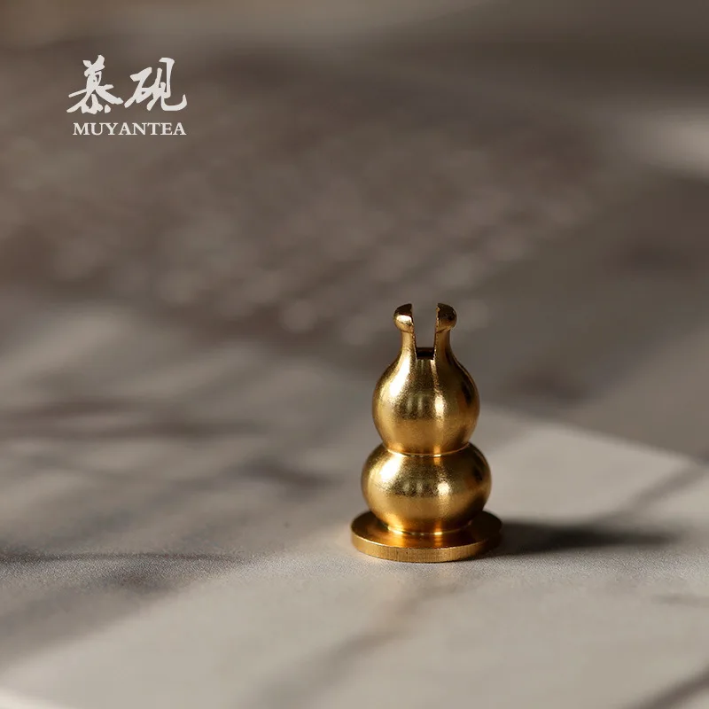 Mutaoyao Small Gourd-Shaped Holder, Mini Nine-Hole Household Aromatherapy Burner, Antique-Style Stand, Incense Tray